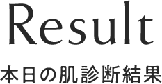 Result 本日の肌診断結果